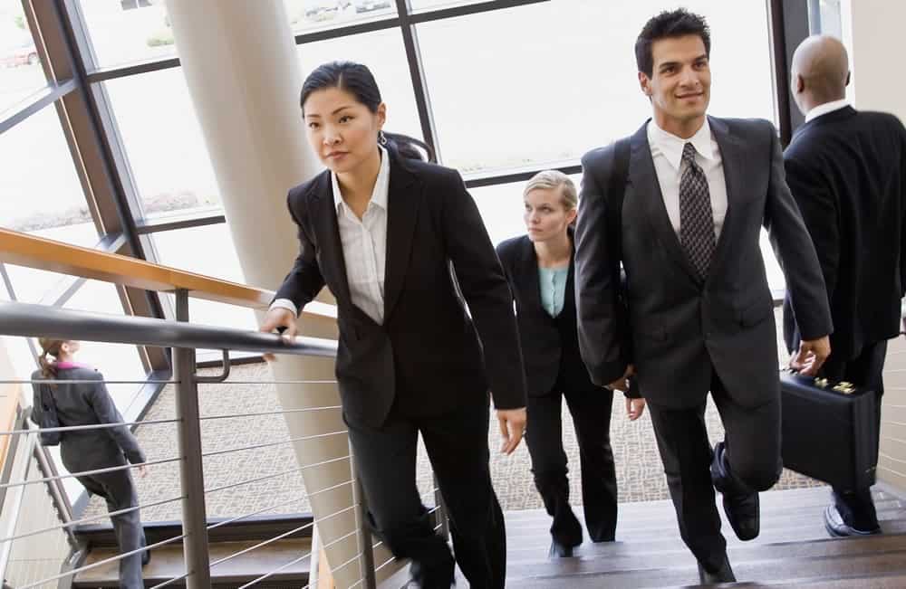 Lateral Partner Recruiting image of business people on stairs